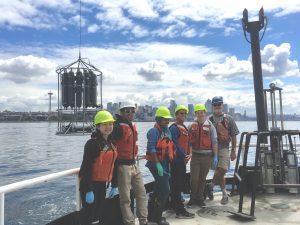 Rick with high school students participating in his Ocean Intern program.