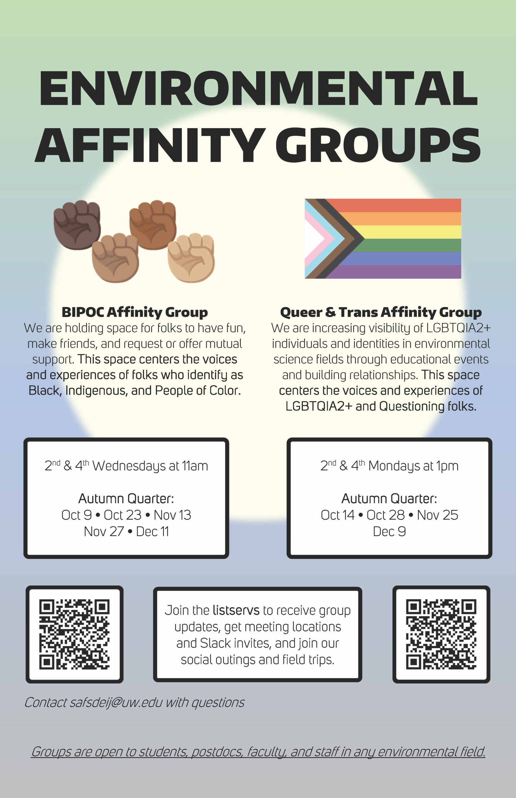 Program on the Environment » College of the Environment Affinity Groups
