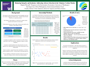 A scientific poster examining how corporate engagement in the Voluntary Carbon Market can be promoted in a way that supports, rather that restricts, participation from project developers in the Global South. The study found that by pricing risk transparently rather than treating uncertainty as disqualifying, we can prevent adverse selection and rebuild corporate engagement. 