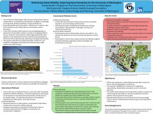 A scientific poster examining if an Urban Aerial Gondola system could improve mobility and accessibility on the UW campus. 