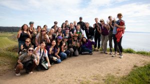 group photo from ENVIR 280 field trip to Whidbey Island